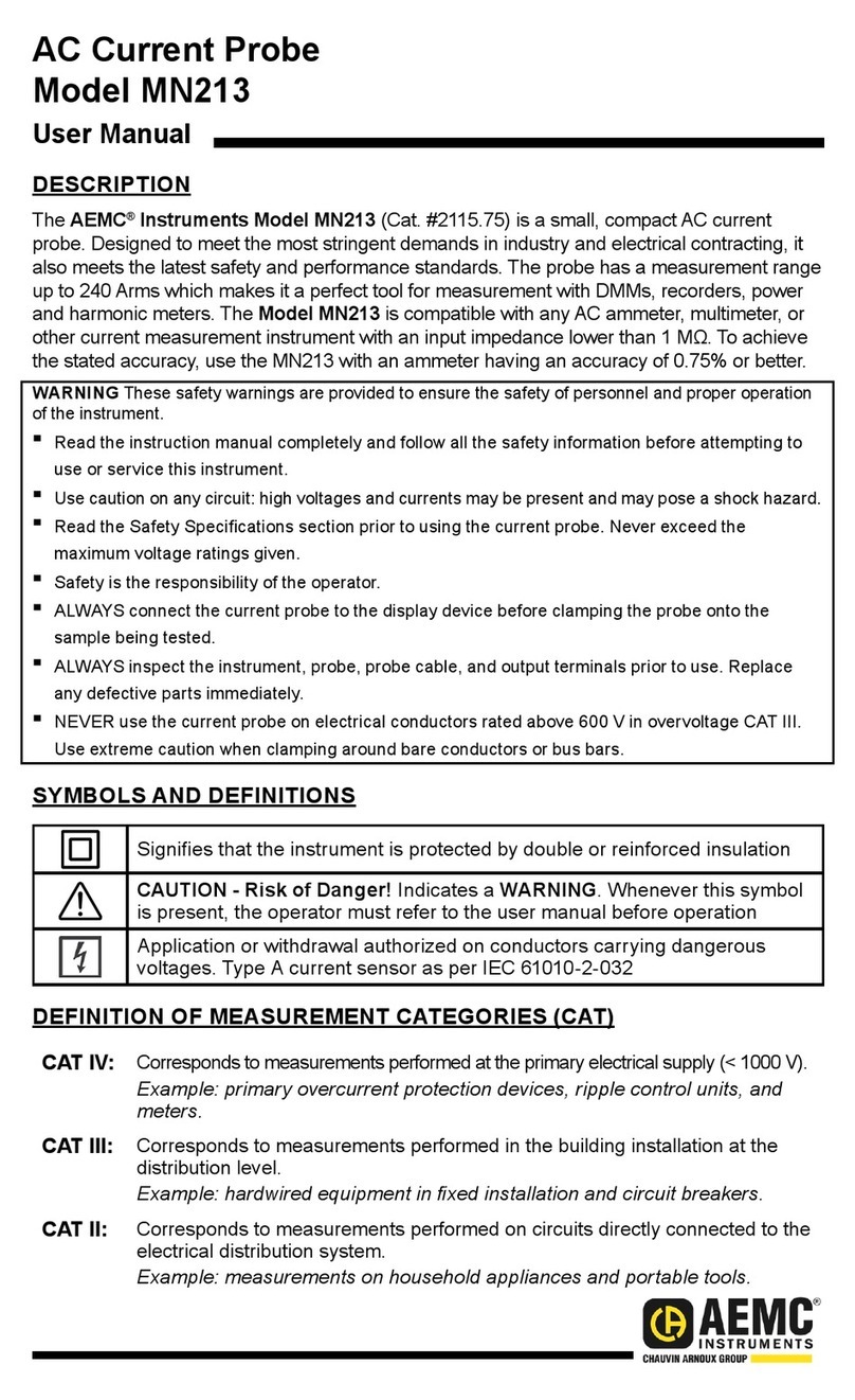 AEMC instruments MN213 User manual