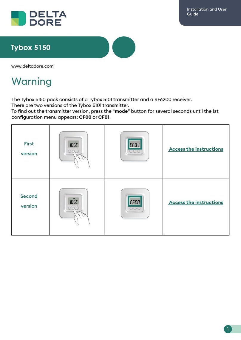 DELTA DORE TYBOX 5150 Installation and user guide