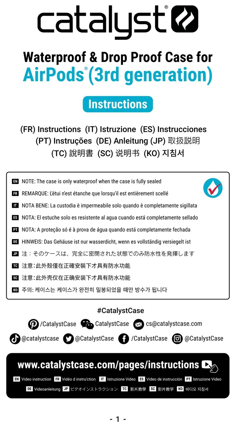 Catalyst Waterproof & Drop Proof Case for AidPods 3rd... User manual