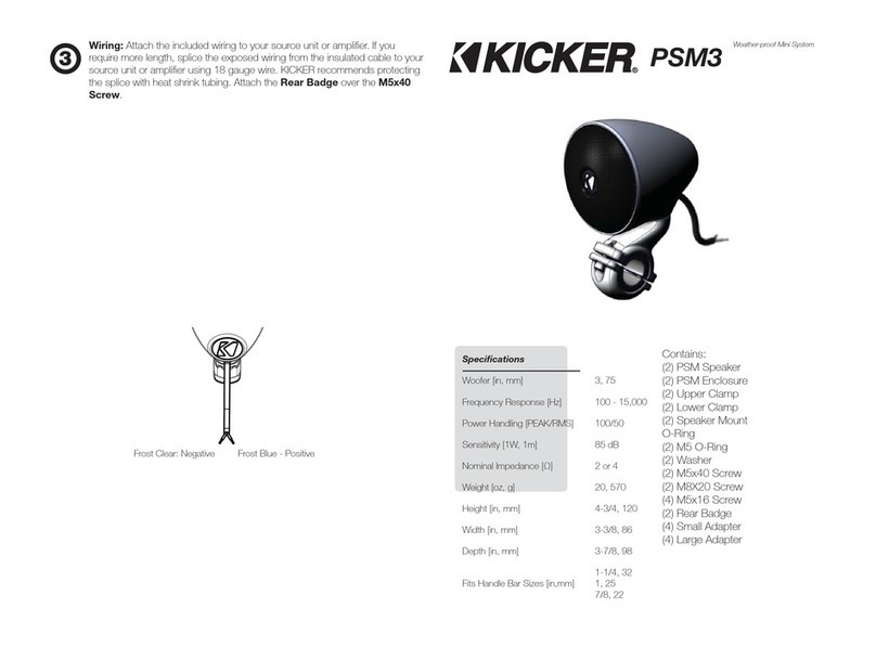 Kicker PSM3 User manual