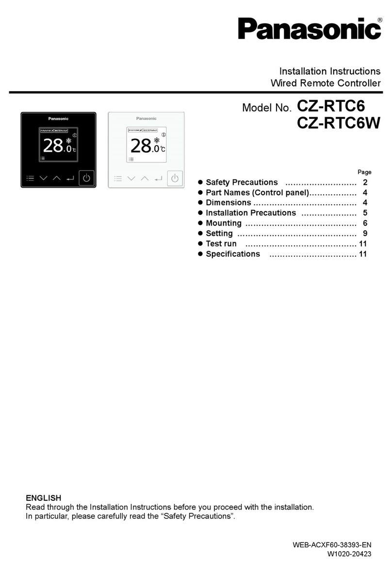 Panasonic CZ-RTC6 User manual