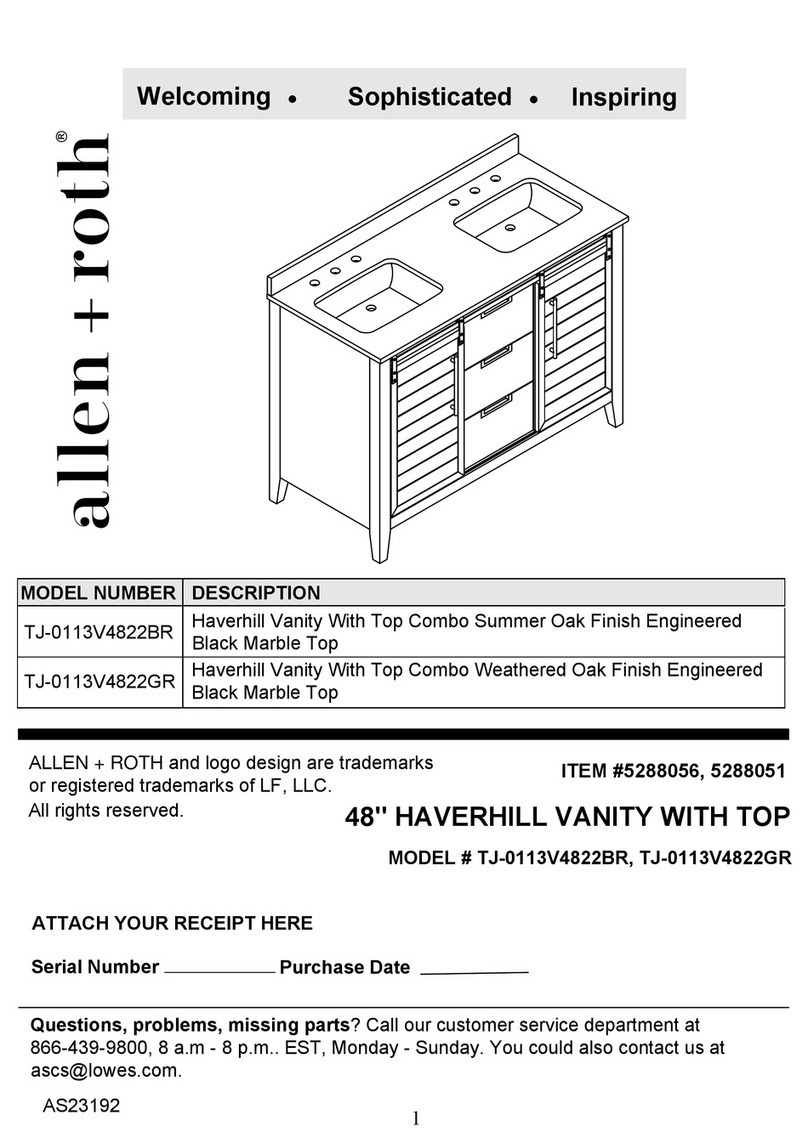 Allen + Roth HAVERHILL TJ-0113V4822BR User manual Allen + Roth HAVERHILL TJ-0113V4822BR User manual