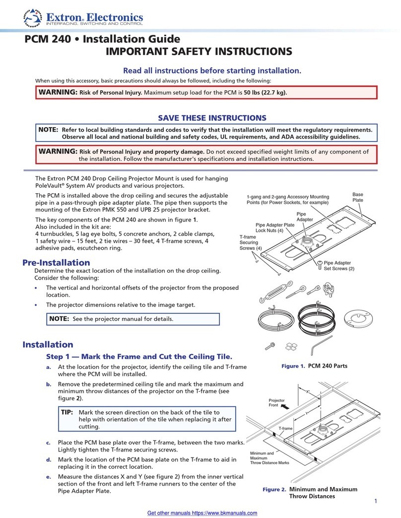 Extron electronics PCM 240 User manual