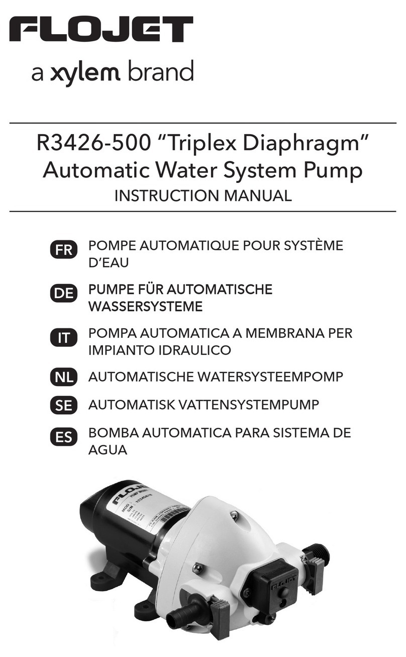 Xylem FLOJET R3426-500 User manual Xylem FLOJET R3426-500 User manual