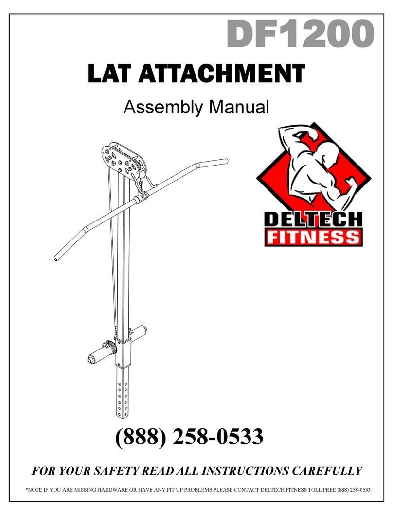 Deltech Fitness LAT ATTACHMENT DF1200 Assembly manual Deltech Fitness LAT ATTACHMENT DF1200 Assembly manual