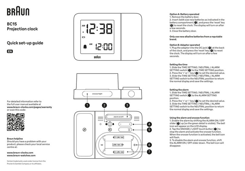 Braun BC15 User manual