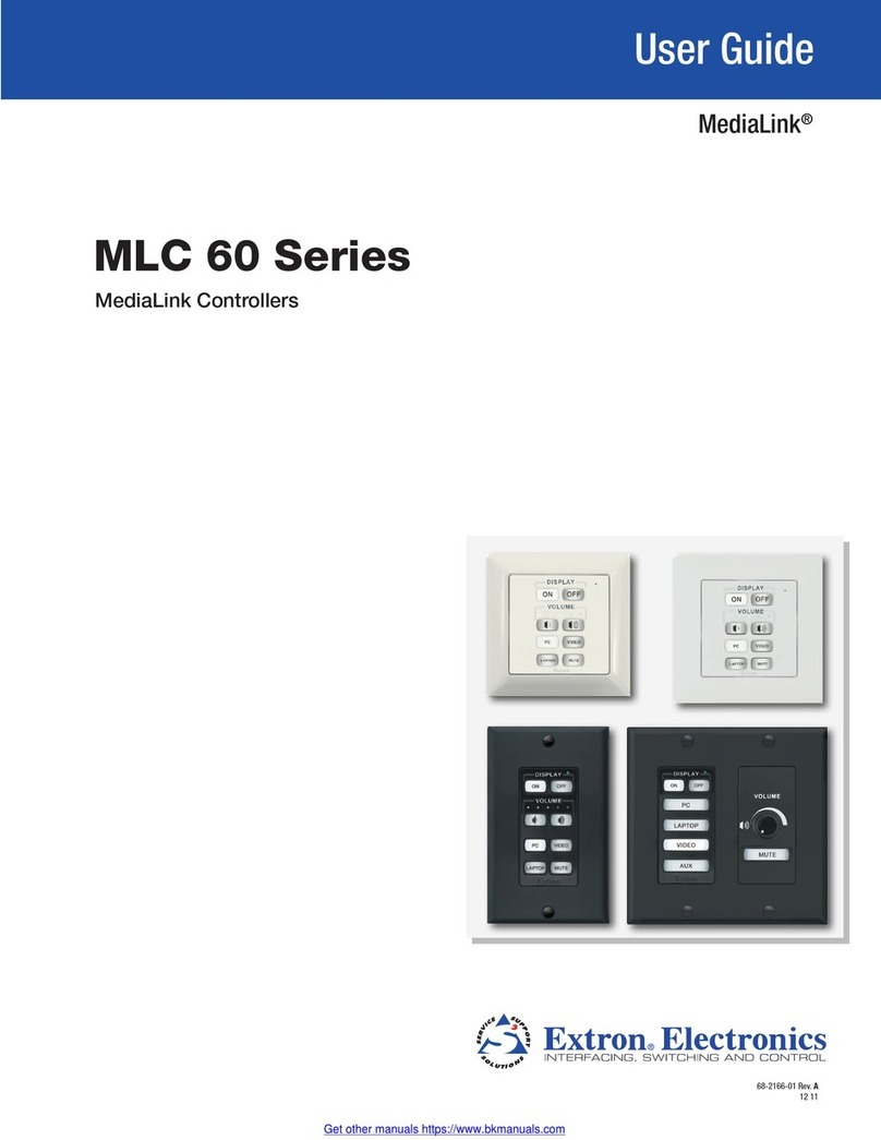 Extron electronics MLC 60 Series User manual