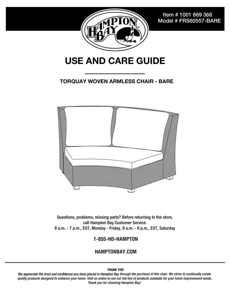 HAMPTON BAY TORQUAY FRS60557-BARE Use and care guide HAMPTON BAY TORQUAY FRS60557-BARE Use and care guide