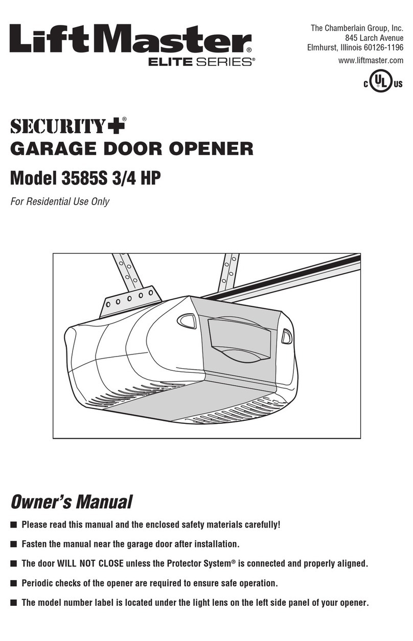 Chamberlain LiftMaster SECURITY+ 3585S owner's manual
