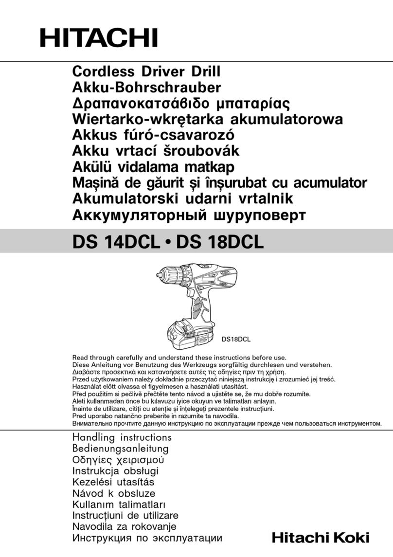 Hitachi Koki DS 14DCL Handling instructions