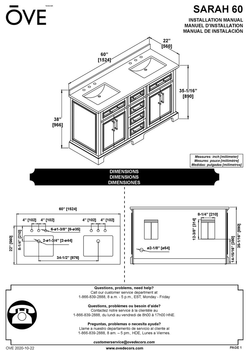 OVE SARAH 60 installation manual
