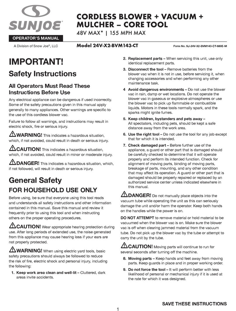 SNOWJOE SUNJOE SJ-24V-X2-BVM143-CT User manual