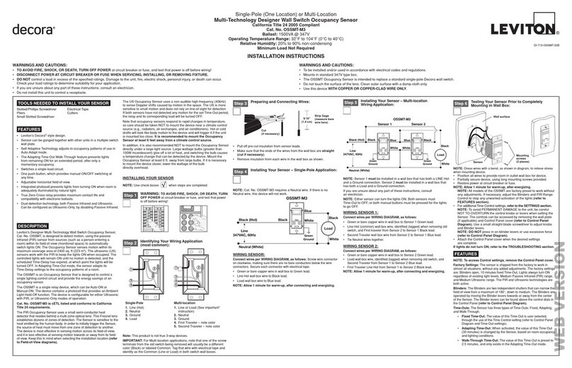 Leviton decora OSSMT-M3 installation instructions