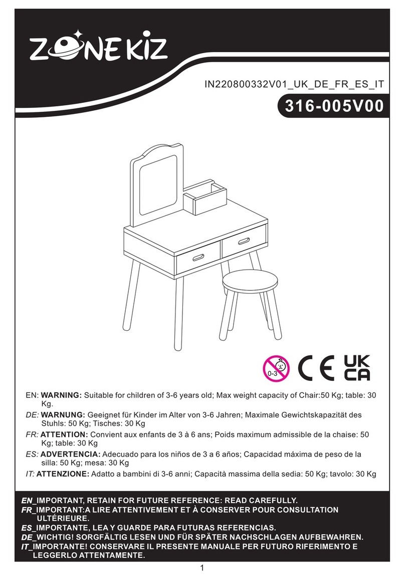 ZONE KIZ 316-005V00 manual