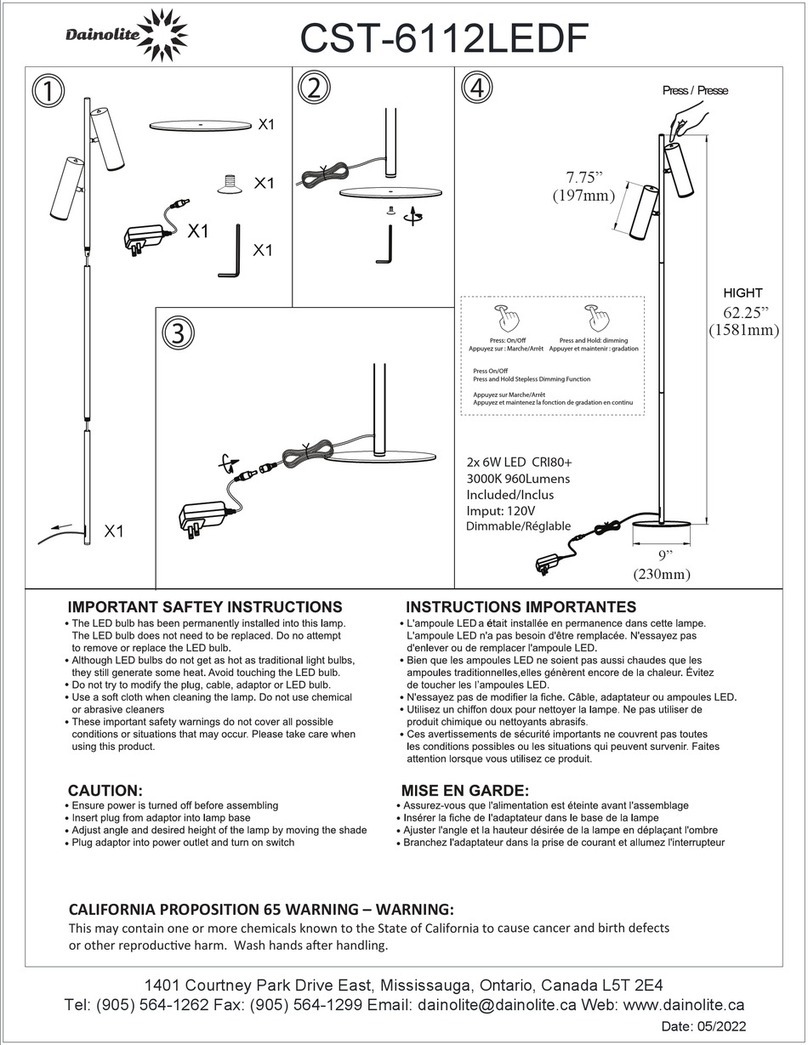 Dainolite CST-6112LEDF User manual Dainolite CST-6112LEDF User manual