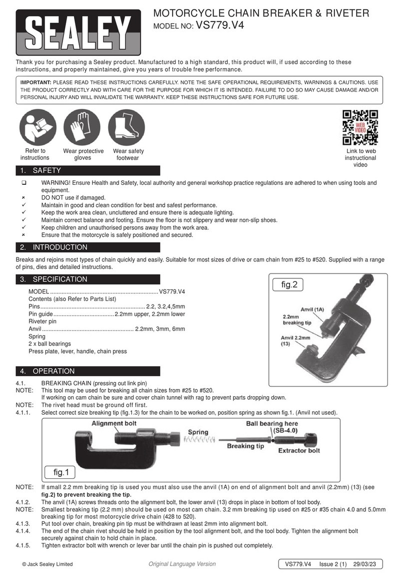 Sealey VS779.V4 User manual