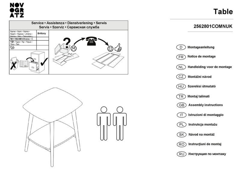 Novogratz 2562801COMNUK Assembly instructions