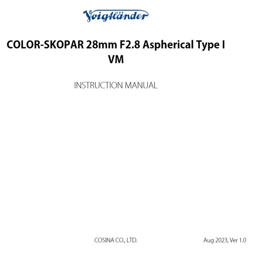 VOIGTLANDER COLOR-SKOPAR 28mm F2.8 Aspherical Type I VM instruction manual