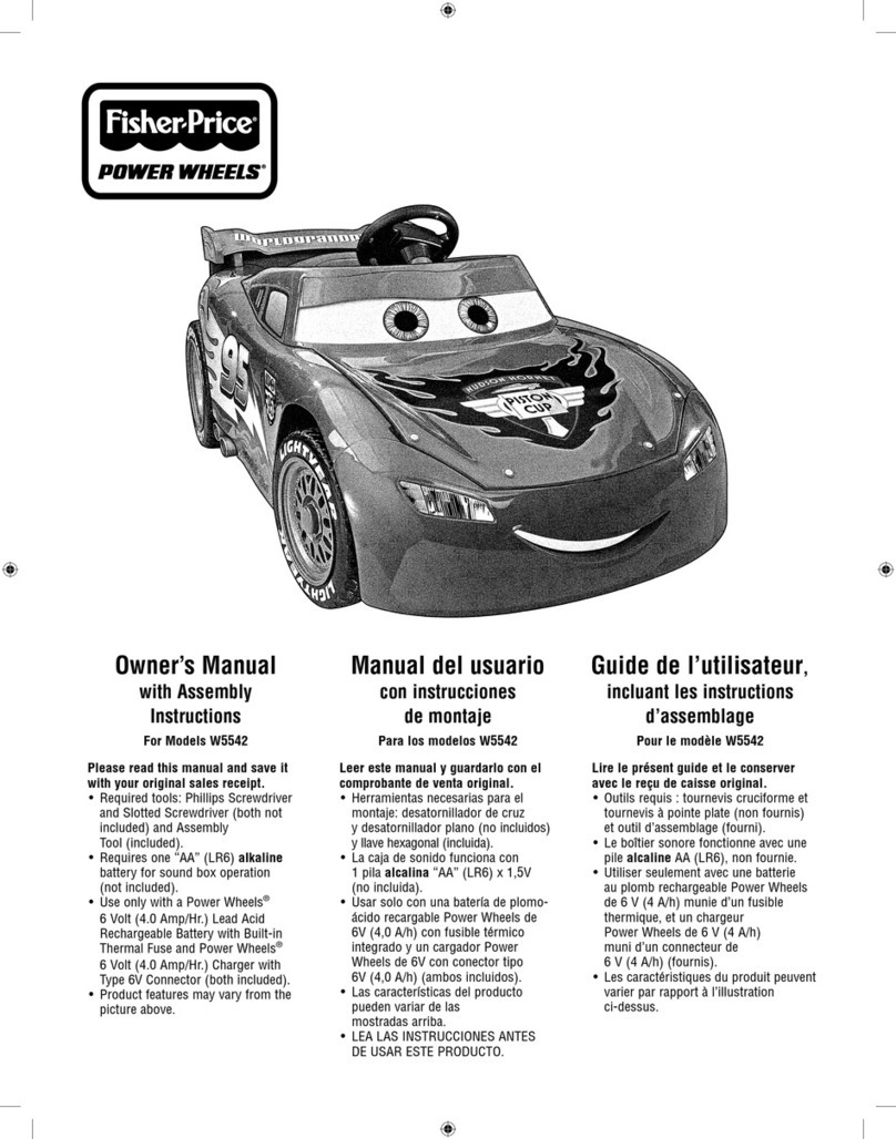 Fisher-Price W5542 owner's manual Fisher-Price W5542 owner's manual