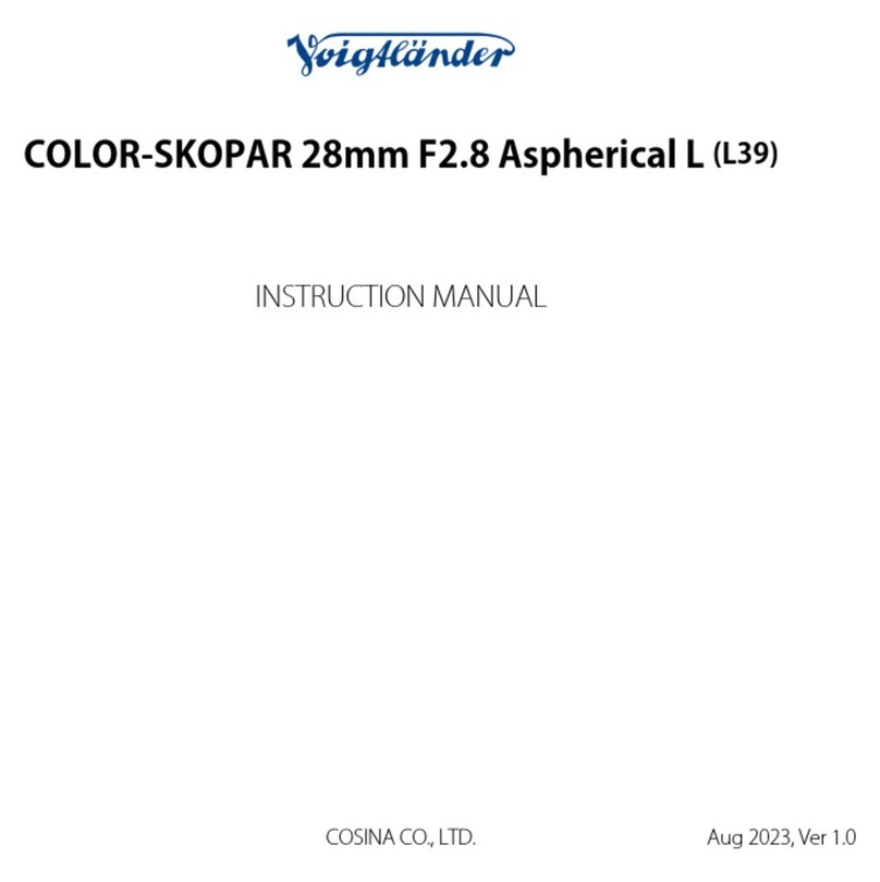 VOIGTLANDER COLOR-SKOPAR 28mm F2.8 Aspherical L instruction manual