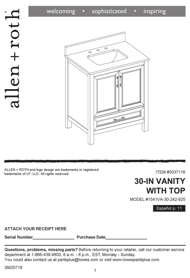 Allen + Roth 1541VA-30-242-925 User manual Allen + Roth 1541VA-30-242-925 User manual