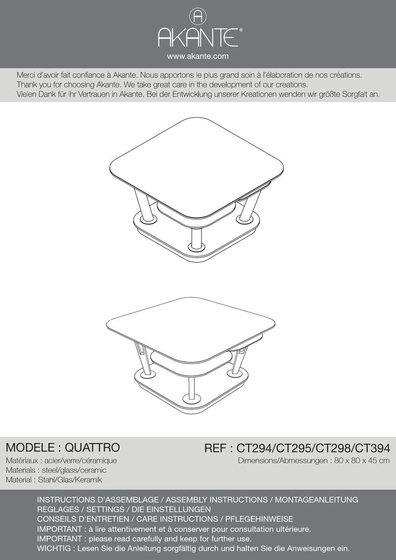 AKANTE QUATTRO CT294 Assembly instructions