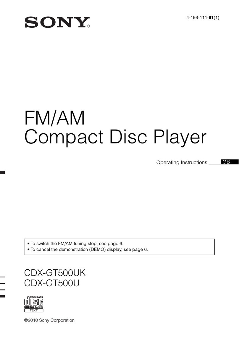 Sony CDX-GT500UK operating instructions