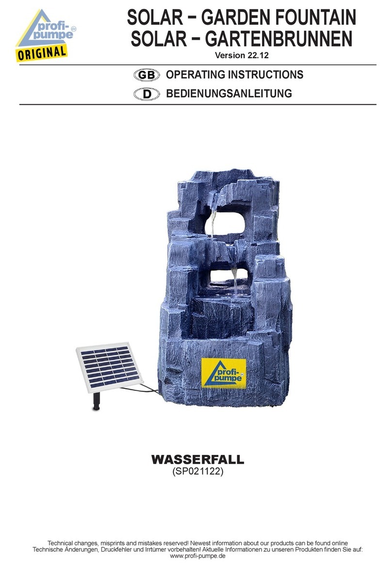 Profi-pumpe WASSERFALL operating instructions Profi-pumpe WASSERFALL operating instructions