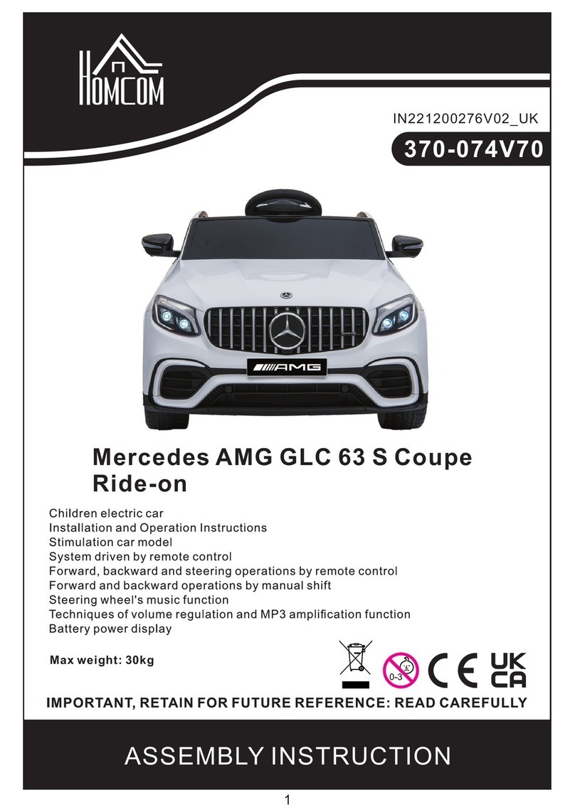 HOMCOM Mercedes AMG GLC 63 S Coupe Ride-on Assembly instruction