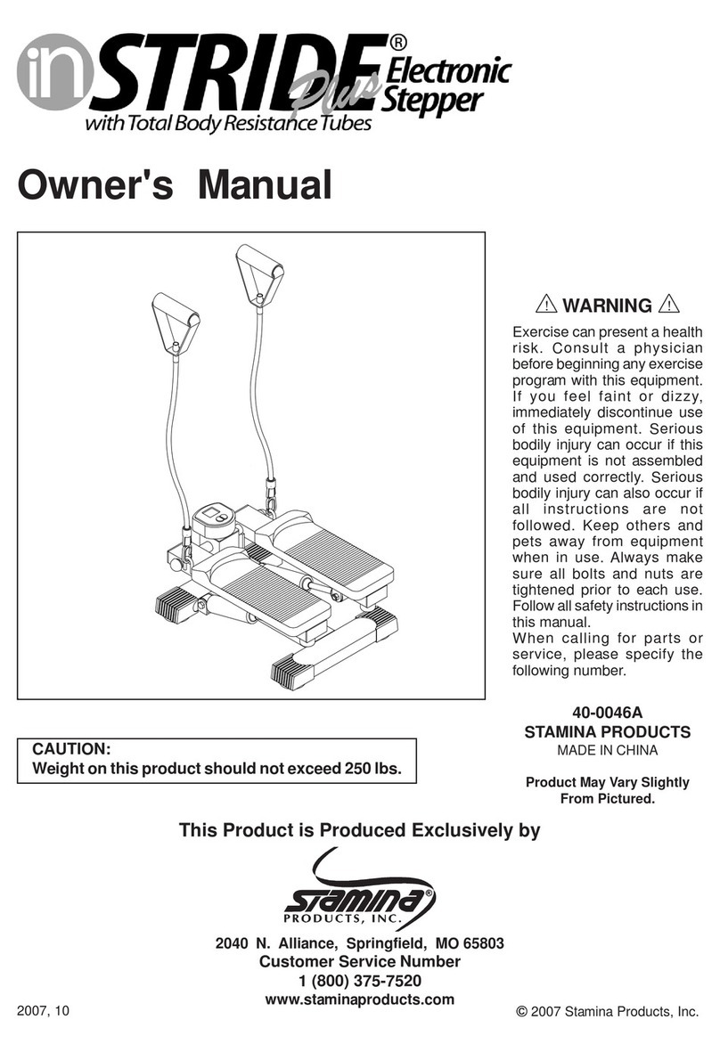 Stamina inSTRIDE Plus 40-0046A owner's manual