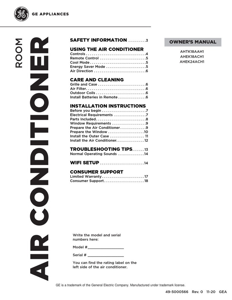 GE AHTK18AAH1 User manual