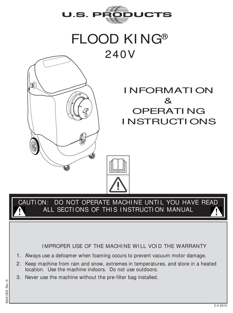 U.S. Products FLOOD KING 240V Information & operating instructions