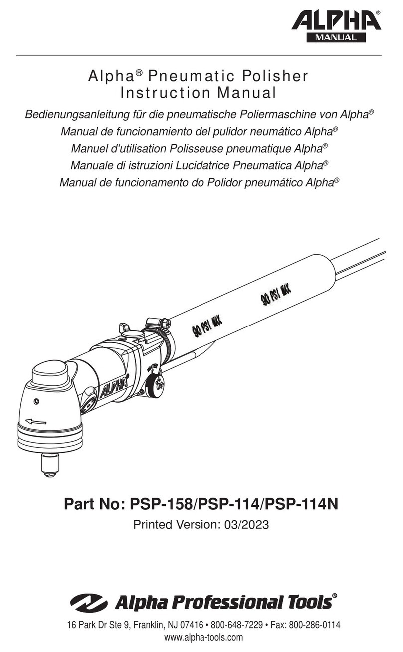 Alpha Professional Tools PSP-158 instruction manual