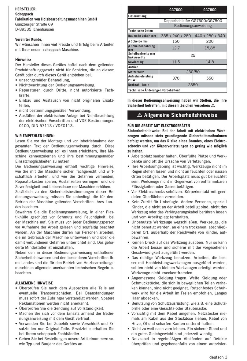 Scheppach GG7600 User manual