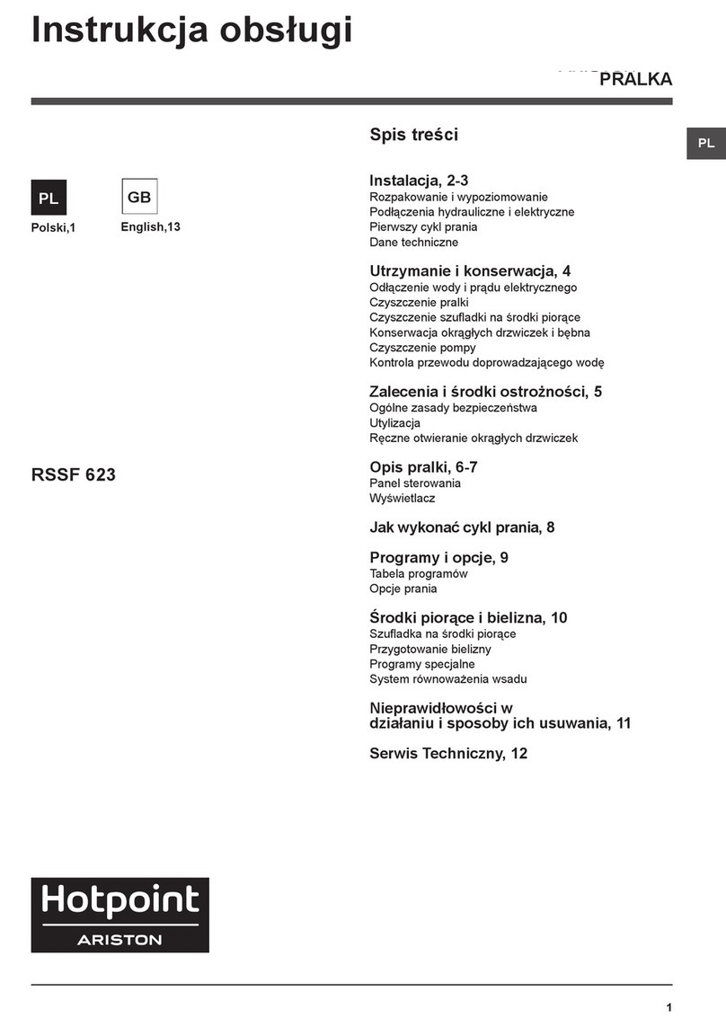 Hotpoint Ariston RSSF 623 User manual