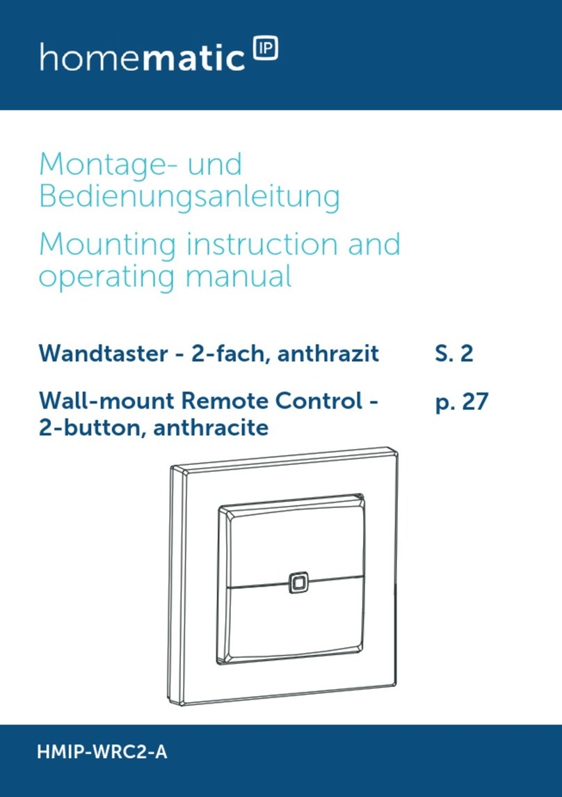 HomeMatic HmIP-WRC2-A Mounting instruction and operating manual