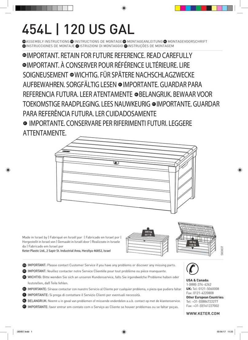 Keter 455l 120 US GAL User manual