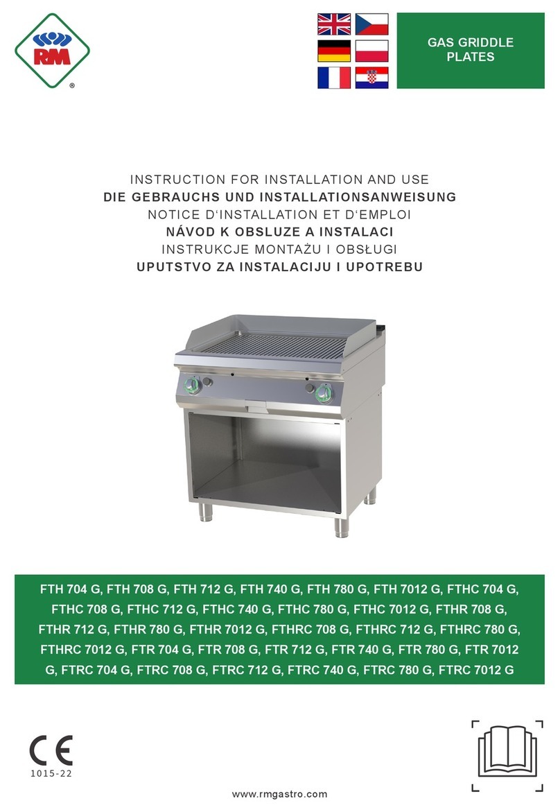 RM Gastro FTH 704 G Instructions for installation and use