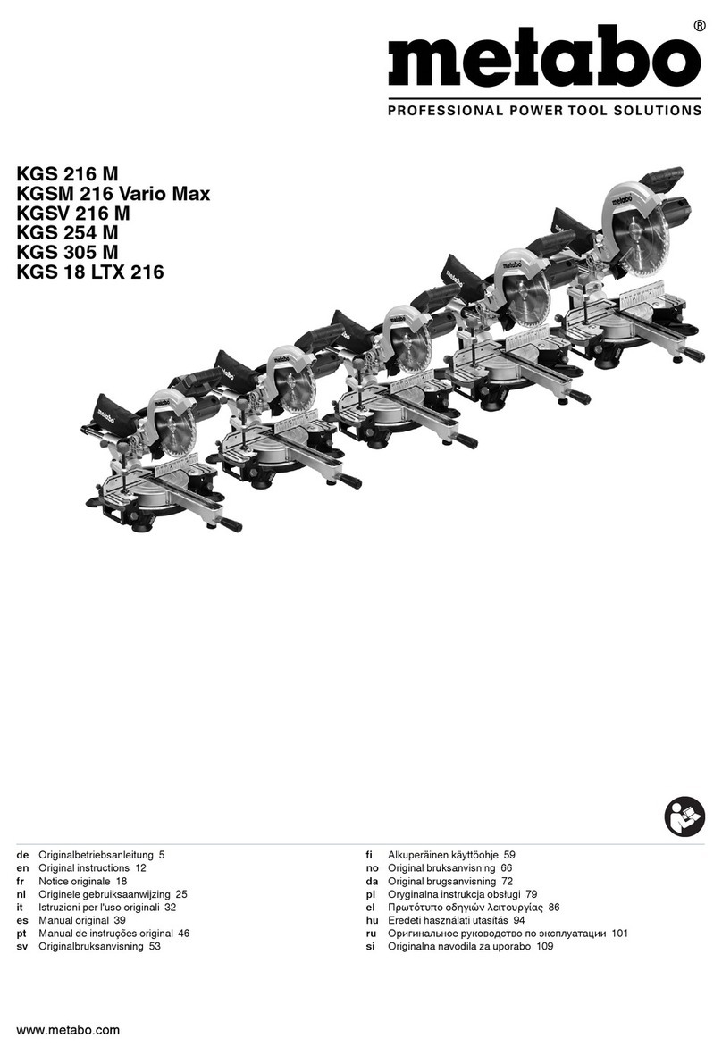 Metabo KGSM 216 Vario Max User manual