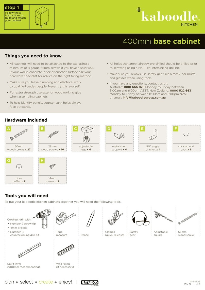 Kaboodle W-51603 Assembly instructions