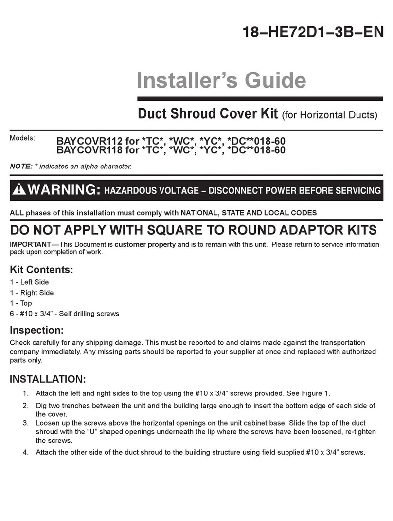 Trane BAYCOVR112 Assembly instructions