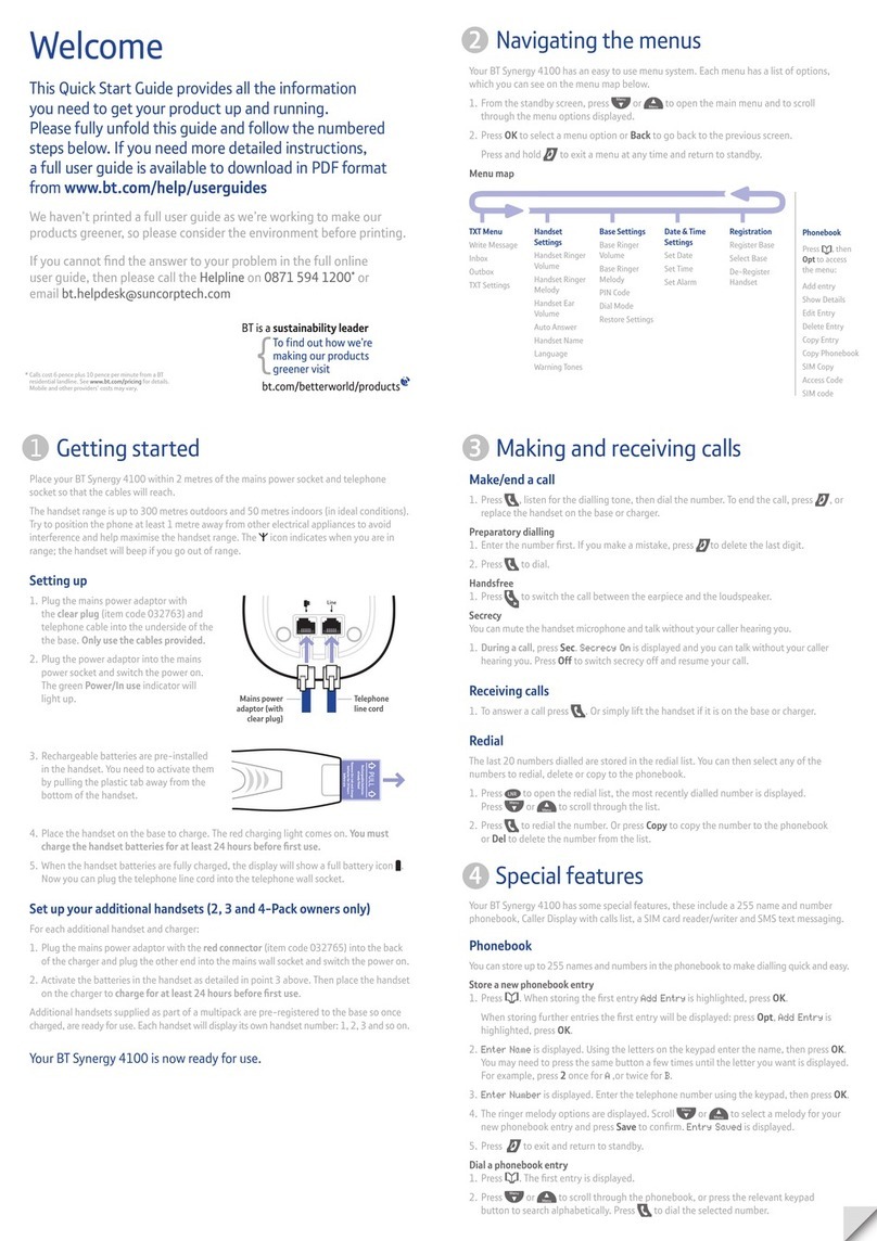 BT SYNERGY 4100 User manual