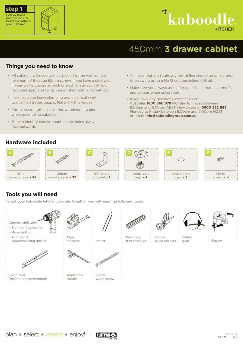 Kaboodle W-51614 Assembly instructions
