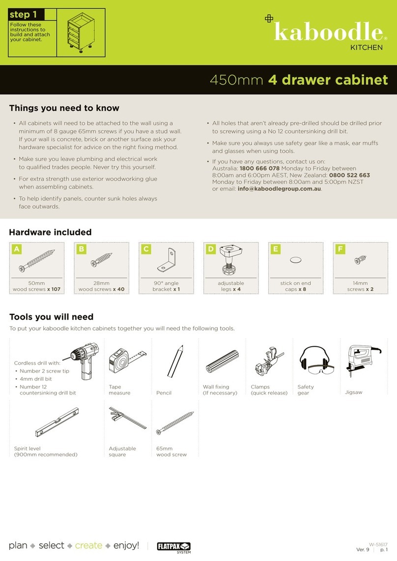 Kaboodle W-51617 Assembly instructions