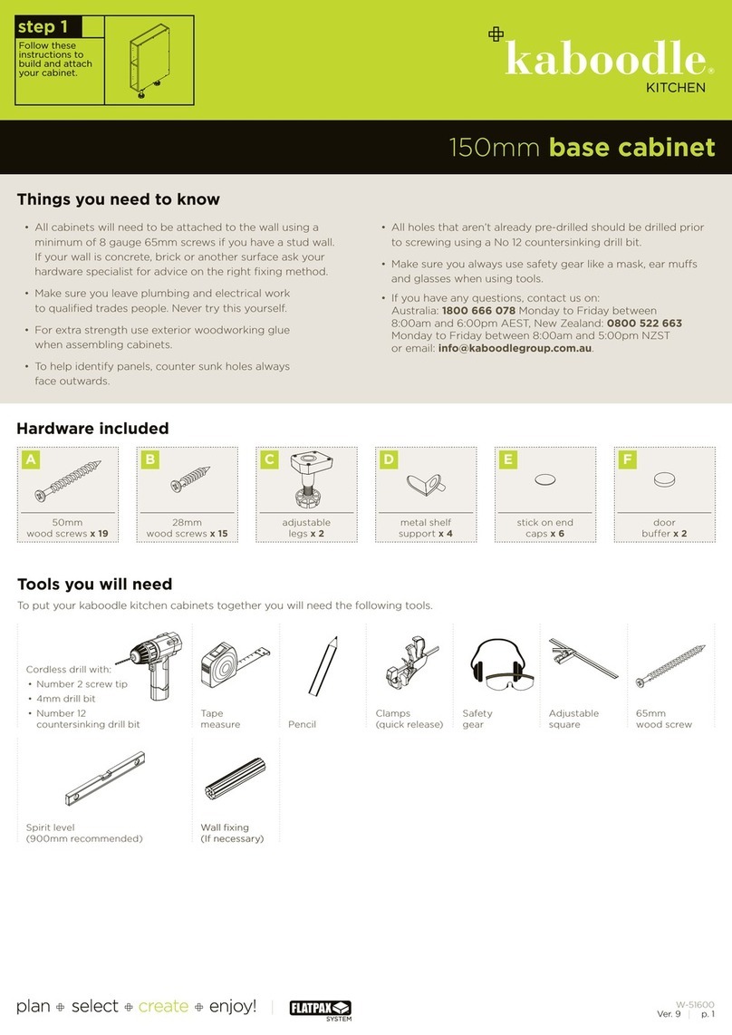 Kaboodle W-51600 Assembly instructions
