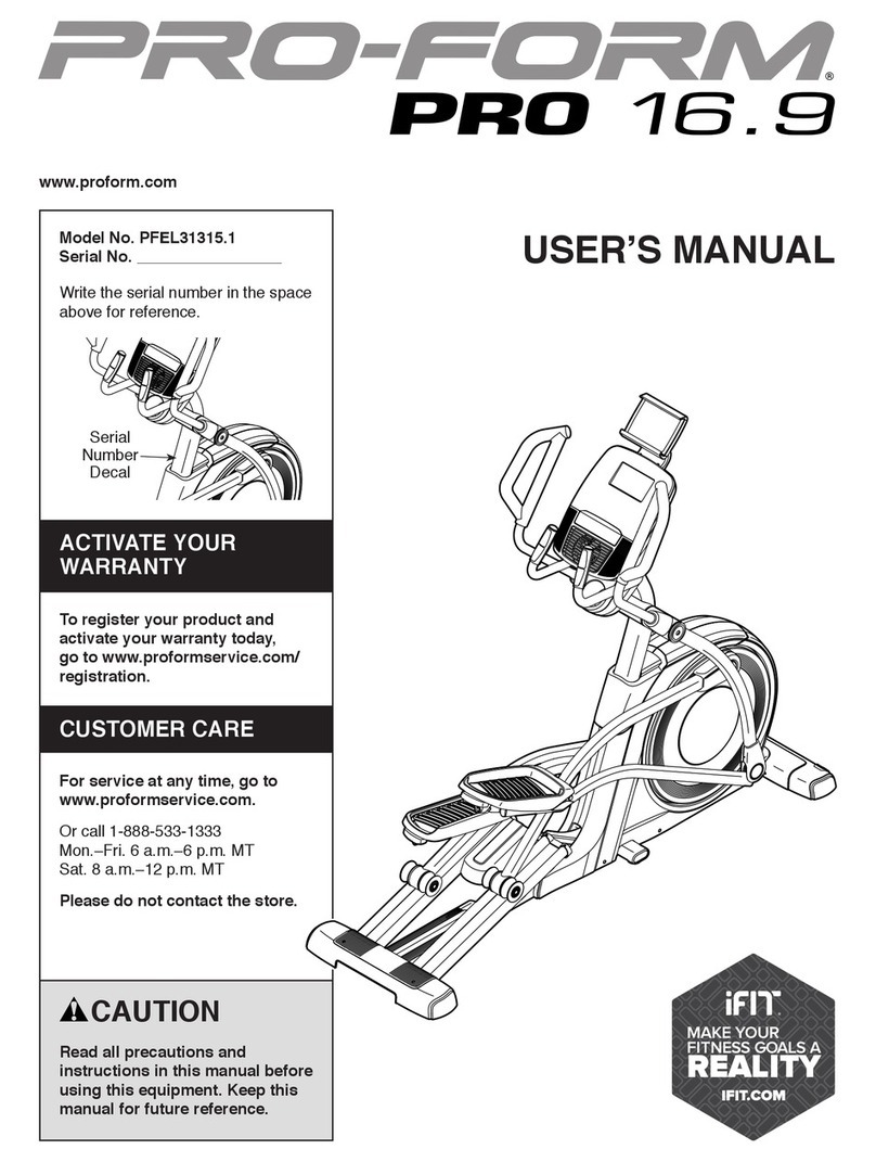 Pro-Form Pro 16.9 user manual