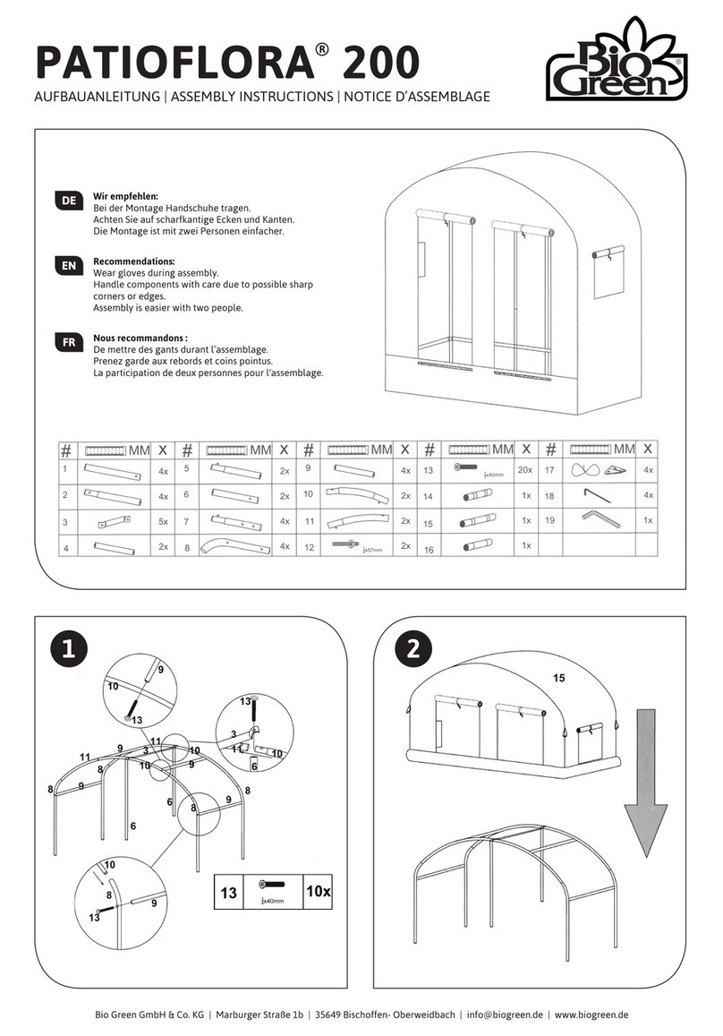 Bio Green Patioflora 200 Assembly instructions