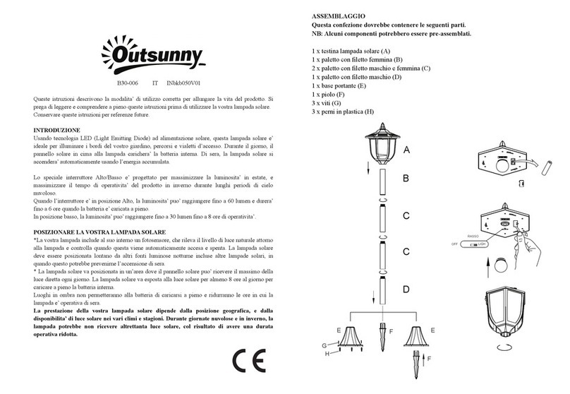 Outsunny INbkb050V01 quick start guide