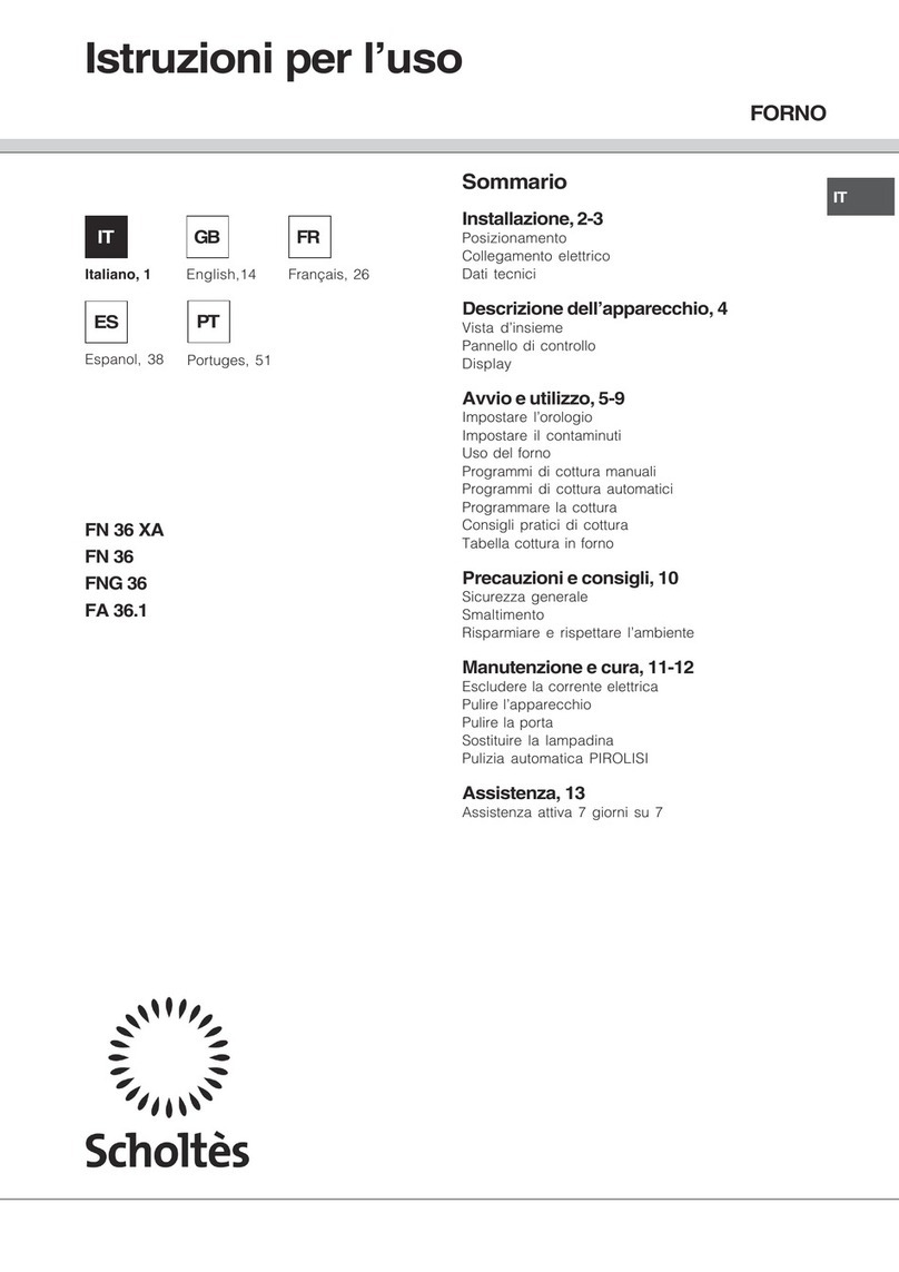SCHOLTES FN 36 operating instructions