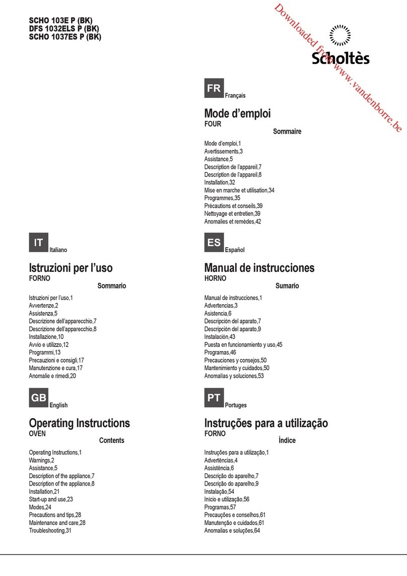 SCHOLTES SCHO 103E P (BK) User manual